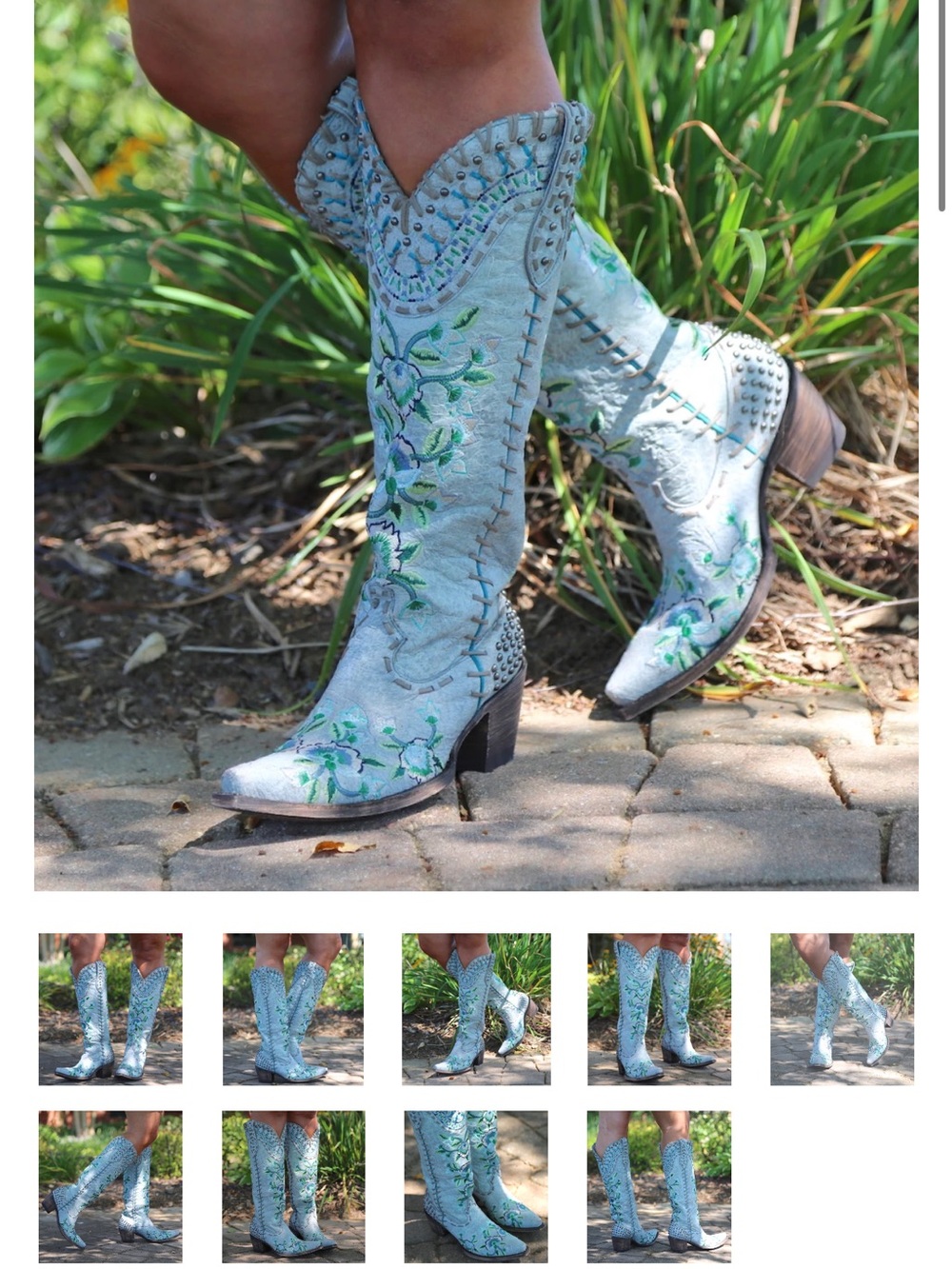 OLD GRINGO DOUBLE D RANCH Almost Famous Boot Vintage Ice -Sz 7.5 Like NEW IN BOX - Picture 13 of 13